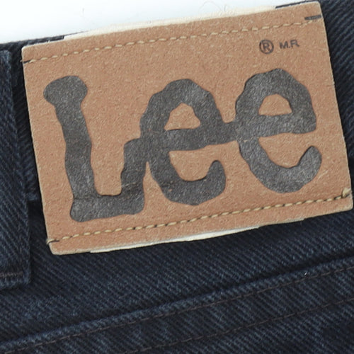 Lee Men's Black Straight Regular Fit Denim Jeans 36x34