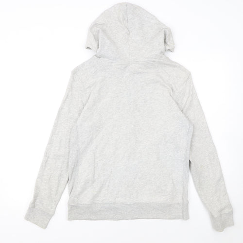 Levi's Women Grey Full Zip Hoodie Medium Cotton Blend Casual