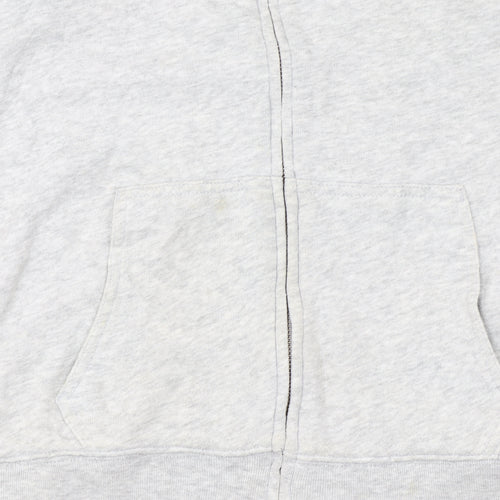 Levi's Women Grey Full Zip Hoodie Medium Cotton Blend Casual