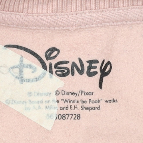 Disney Women Pink Minnie Mouse Graphic Pullover Sweatshirt Size 10 M