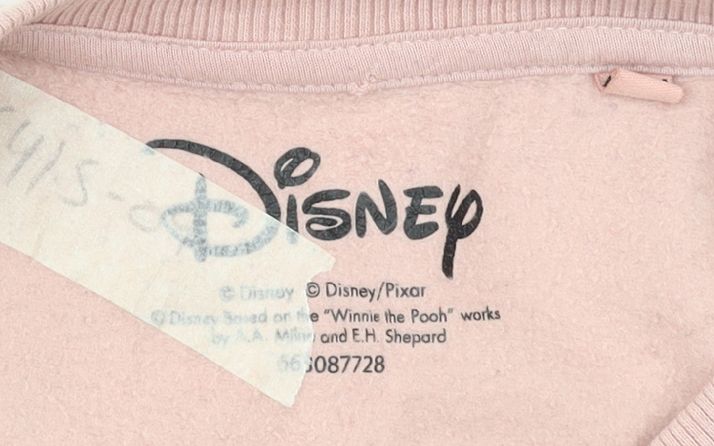 Disney Women Pink Minnie Mouse Graphic Pullover Sweatshirt Size 10 M