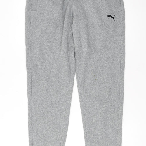 Puma Men's Grey Sweatpants S Regular Fit Lightweight Joggers