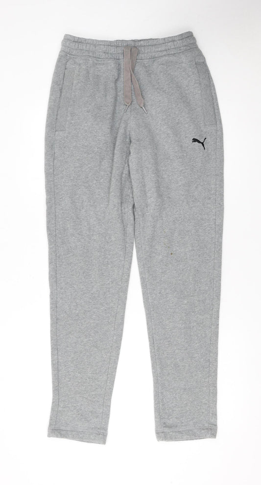 Puma Men's Grey Sweatpants S Regular Fit Lightweight Joggers