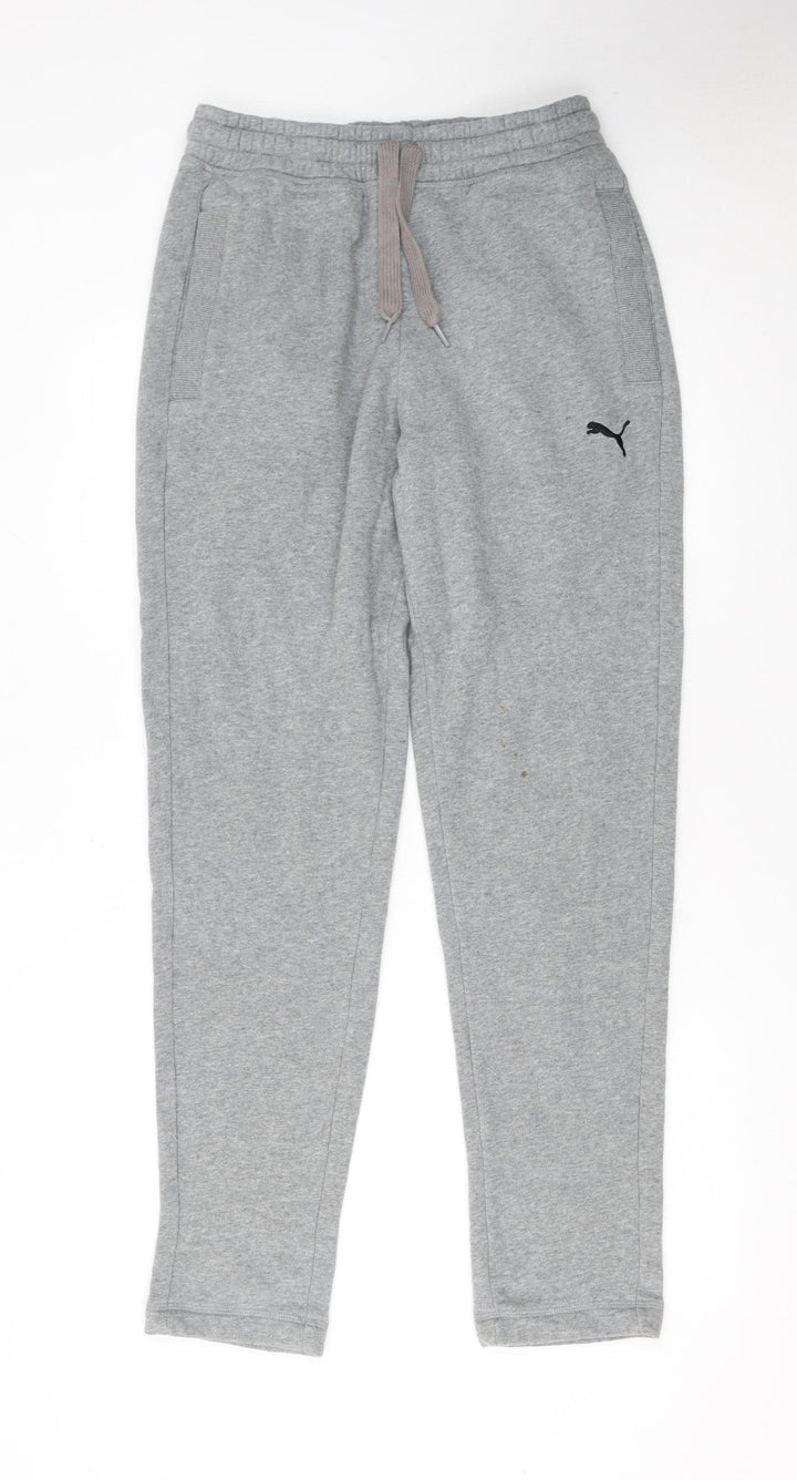 Puma Men's Grey Sweatpants S Regular Fit Lightweight Joggers