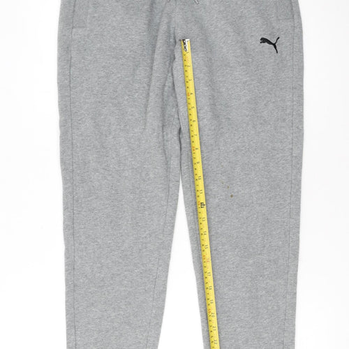 Puma Men's Grey Sweatpants S Regular Fit Lightweight Joggers