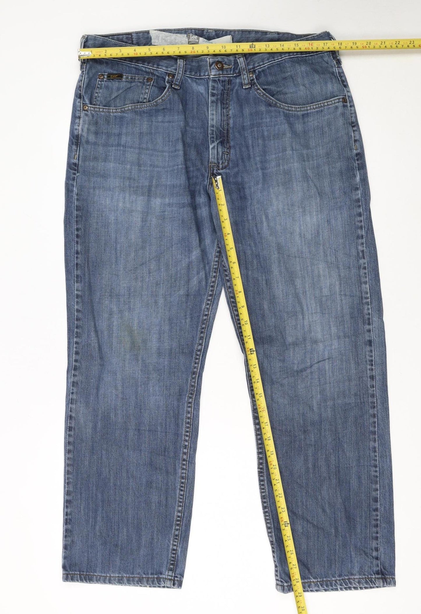 Lee Premium Select Men’s Blue Straight Leg Jeans 36x29 Cotton Denim
