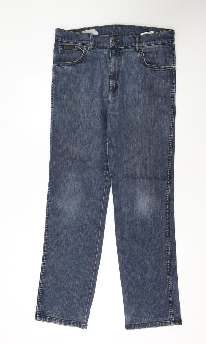 Wrangler Men's Blue Texas Stretch Straight Leg Jeans W33 L32