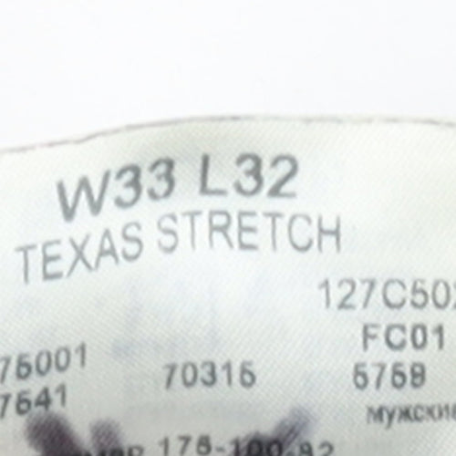 Wrangler Men's Blue Texas Stretch Straight Leg Jeans W33 L32
