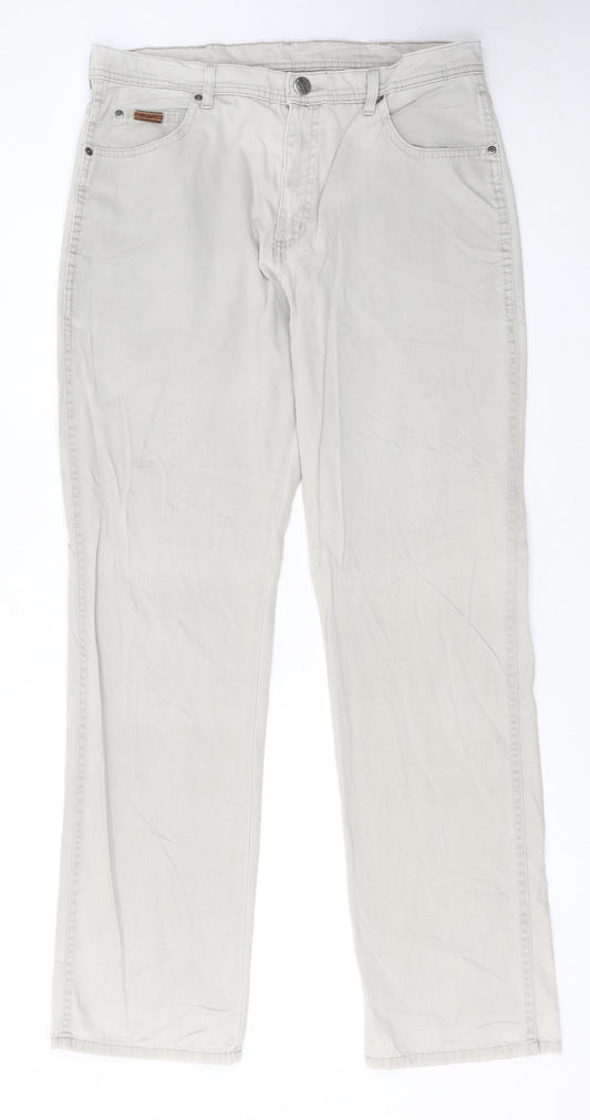 Wrangler Men's Beige Texas Stretch Straight Jeans W36 L34