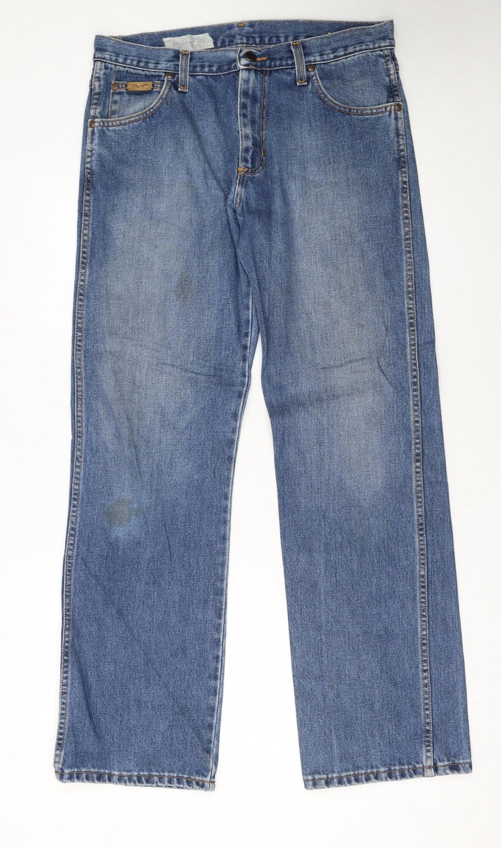 Wrangler Men's Blue Bootcut Denim Jeans W32 L32 Regular Fit