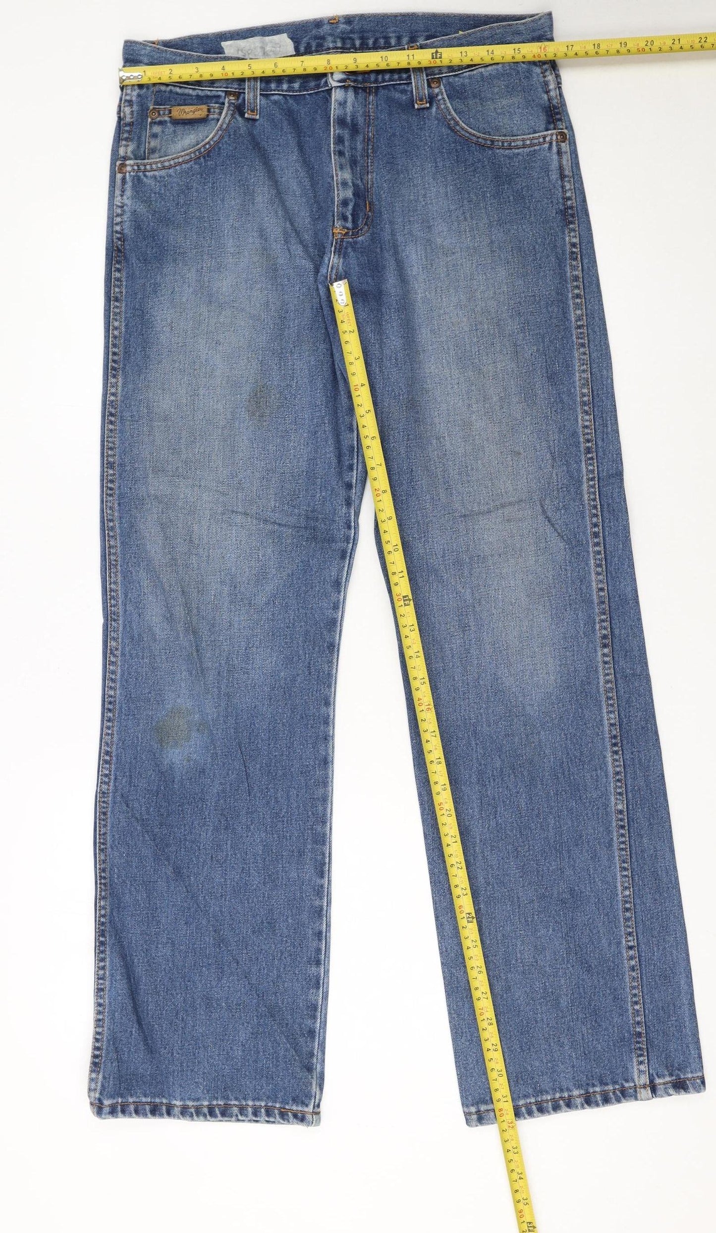 Wrangler Men's Blue Bootcut Denim Jeans W32 L32 Regular Fit