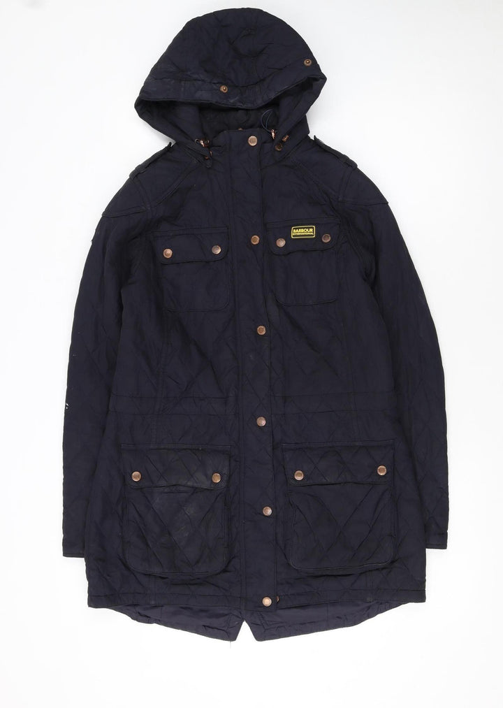 Barbour Women’s Blue Quilted Hooded Jacket Size 10
