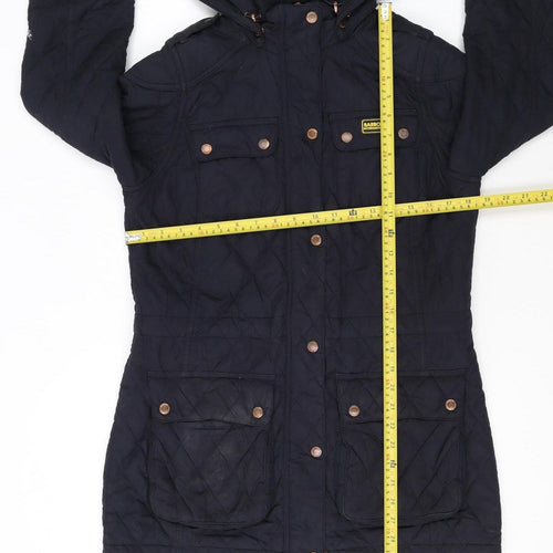 Barbour Women’s Blue Quilted Hooded Jacket Size 10