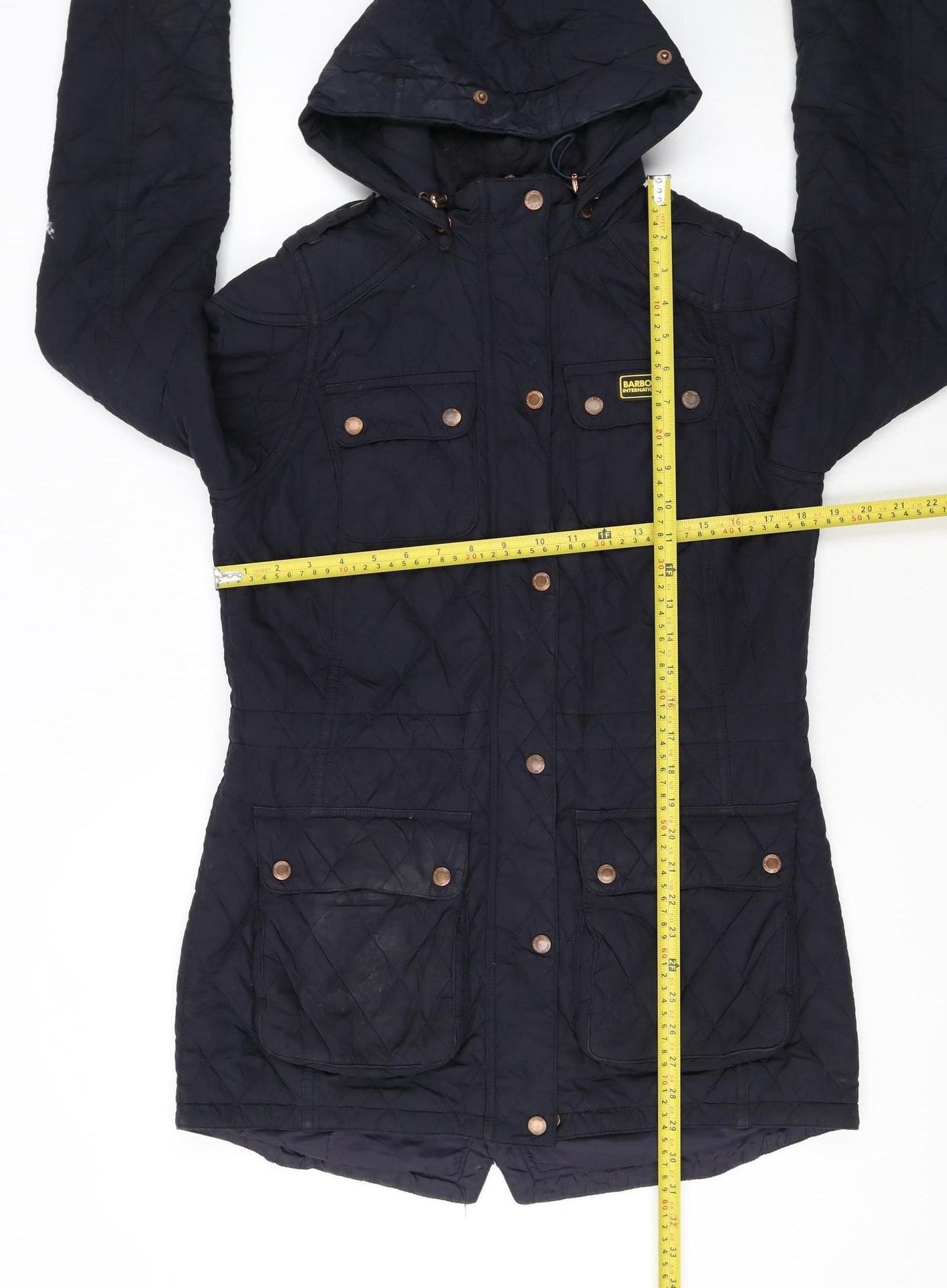 Barbour Women’s Blue Quilted Hooded Jacket Size 10