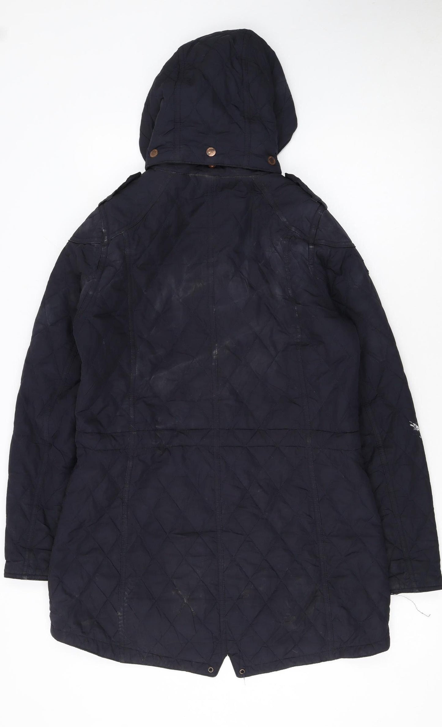 Barbour Women’s Blue Quilted Hooded Jacket Size 10