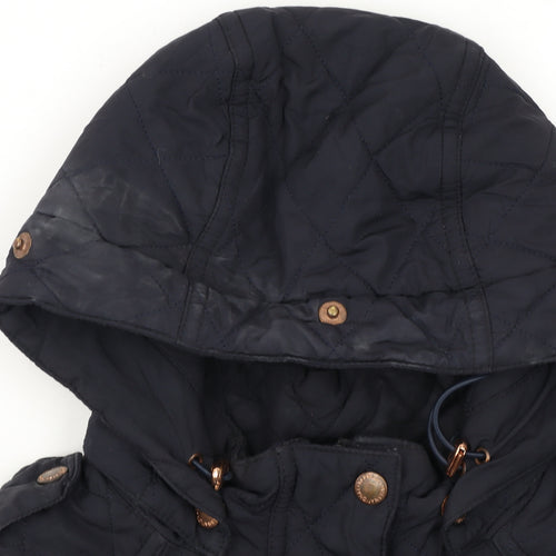 Barbour Women’s Blue Quilted Hooded Jacket Size 10