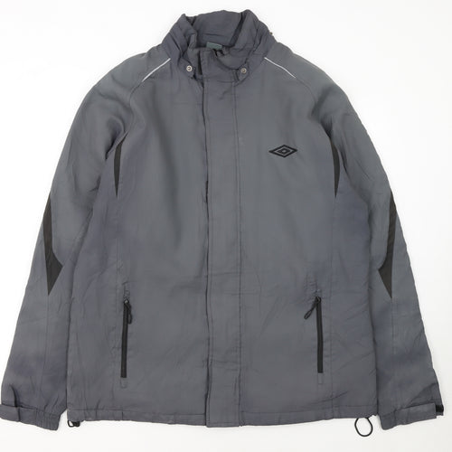 Umbro Men's Grey XL Windbreaker Activewear Jacket