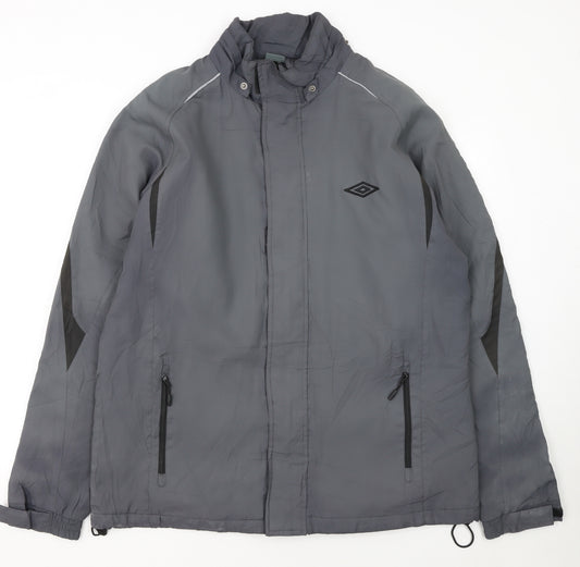 Umbro Men's Grey XL Windbreaker Activewear Jacket