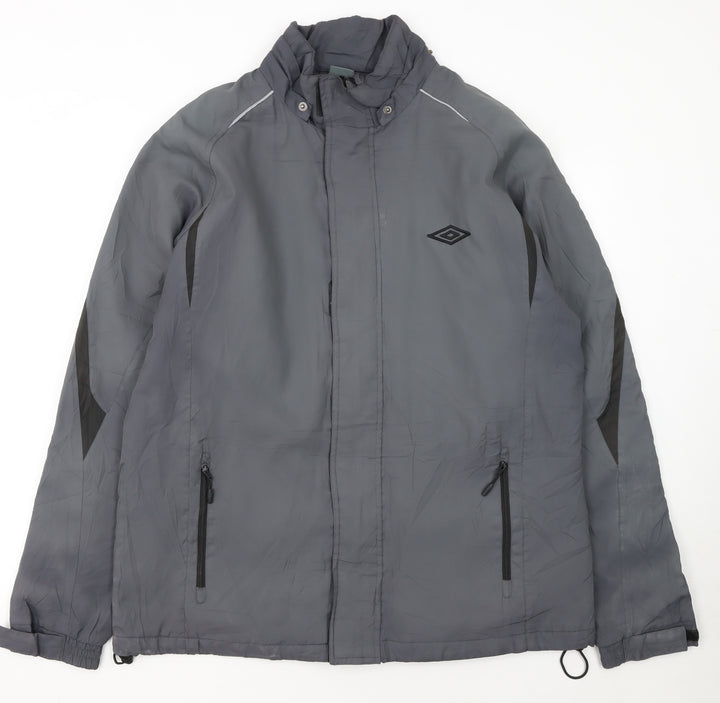 Umbro Men's Grey XL Windbreaker Activewear Jacket