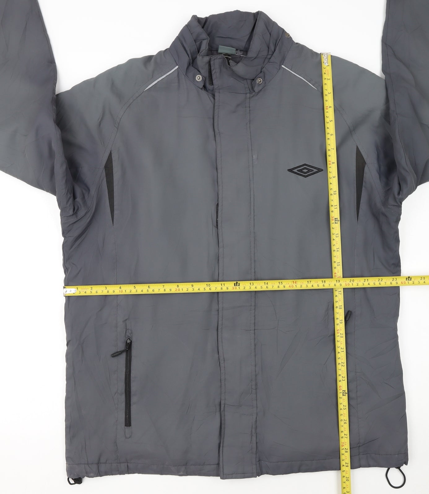 Umbro Men's Grey XL Windbreaker Activewear Jacket
