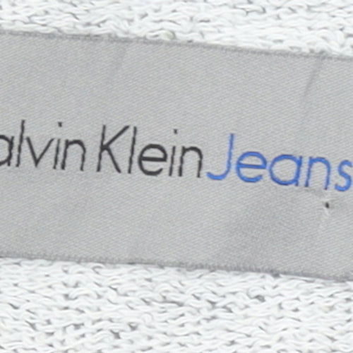 Calvin Klein Jeans Men's Grey Crew Neck Logo Sweatshirt Size S