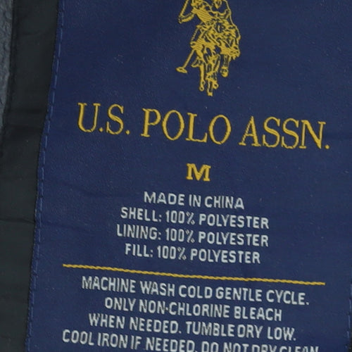 U.S. Polo Assn. Men's Black M Puffer Jacket Polyester Winter