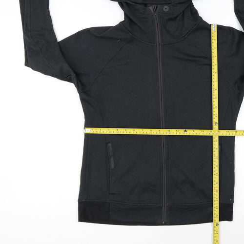 Adidas Womens Black Medium Full Zip Hooded Sweatshirt