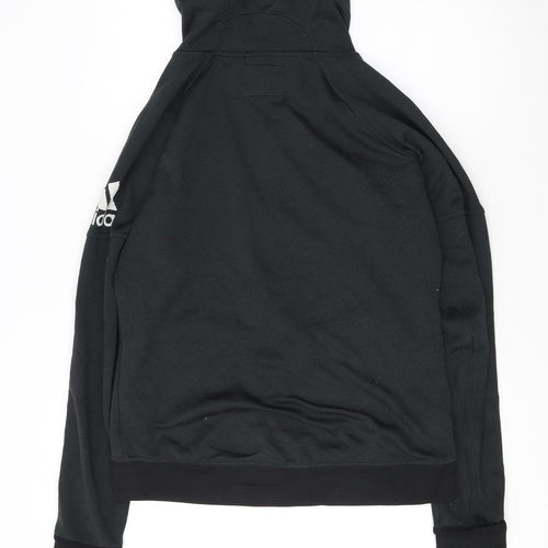 Adidas Womens Black Medium Full Zip Hooded Sweatshirt