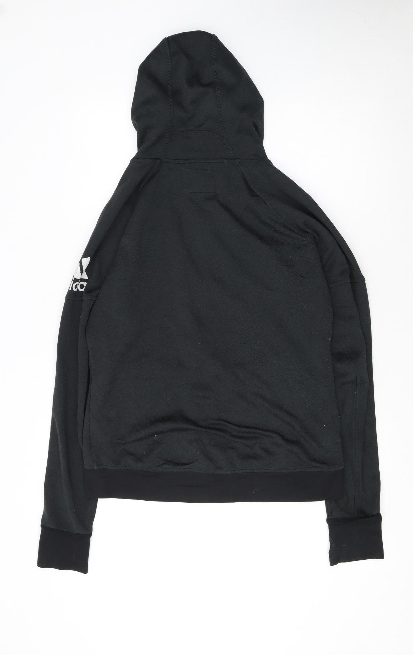 Adidas Womens Black Medium Full Zip Hooded Sweatshirt