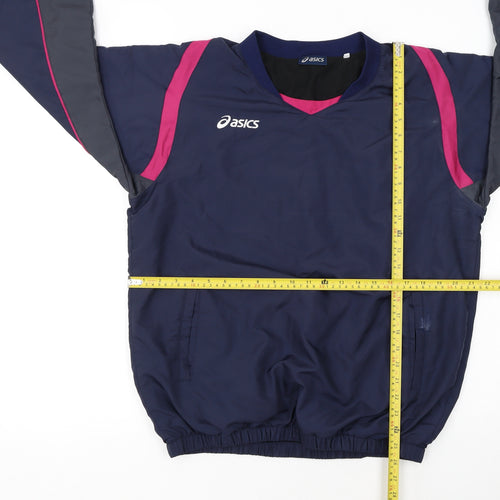 Asics Women's Navy Pullover Sweatshirt L Polyester Sports Top