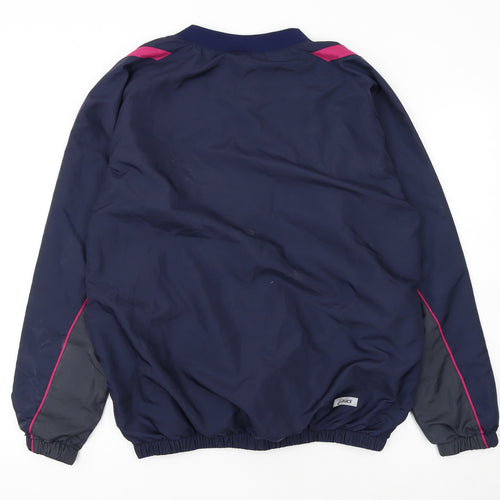 Asics Women's Navy Pullover Sweatshirt L Polyester Sports Top