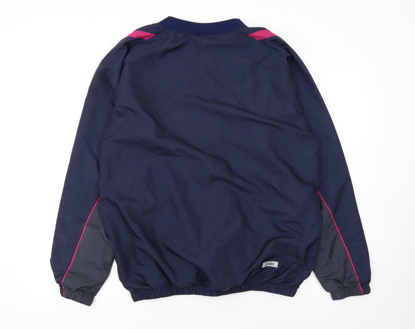 Asics Women's Navy Pullover Sweatshirt L Polyester Sports Top