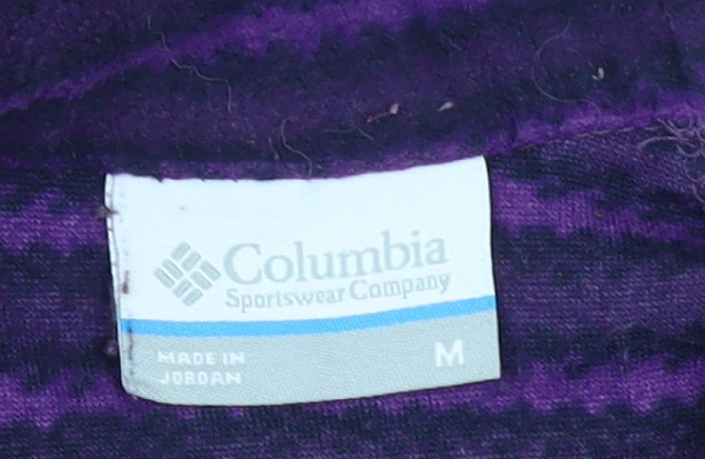 Columbia Womens Purple Striped 1/2 Zip Fleece Pullover M