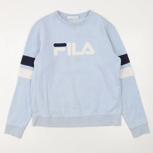 FILA Women's Light Blue Crew Neck Pullover Sweatshirt Size S