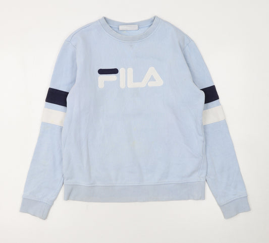 FILA Women's Light Blue Crew Neck Pullover Sweatshirt Size S
