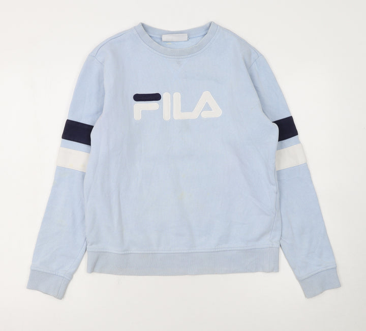 FILA Women's Light Blue Crew Neck Pullover Sweatshirt Size S