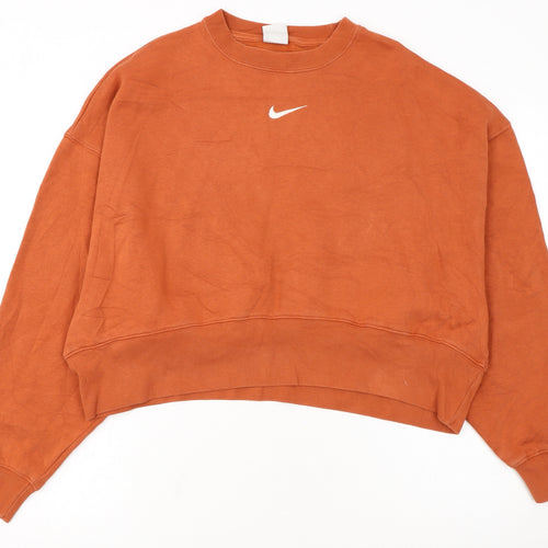 Nike Women’s Rust Orange Cropped Pullover Sweatshirt XS