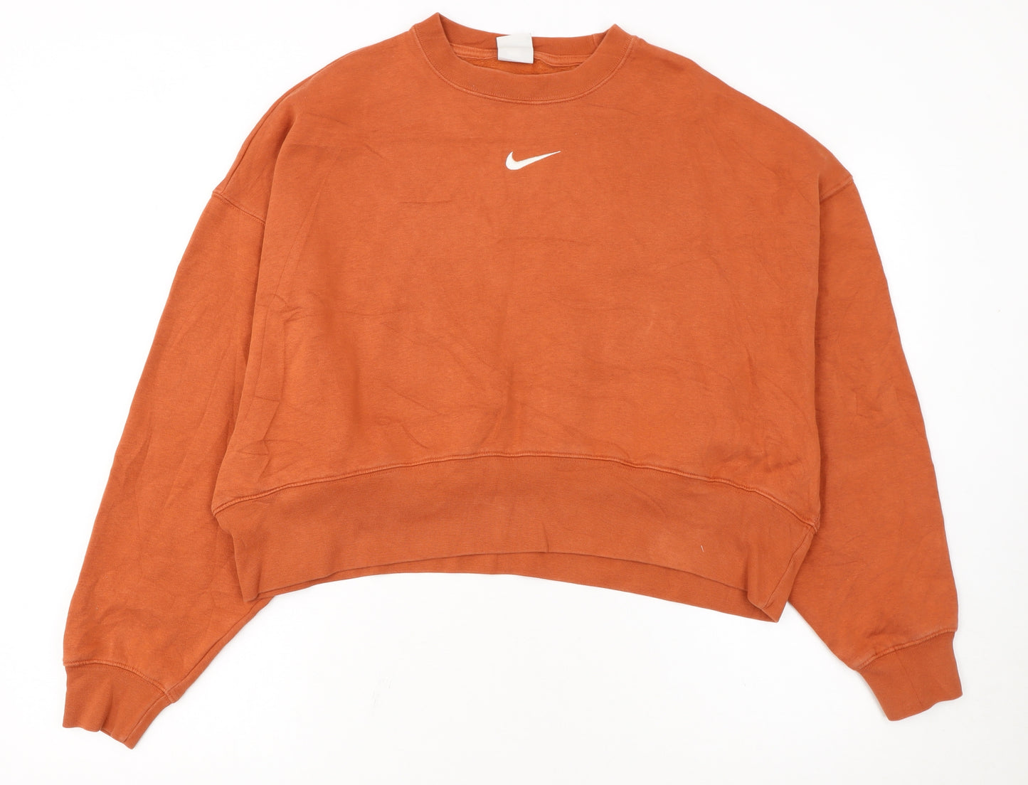 Nike Women’s Rust Orange Cropped Pullover Sweatshirt XS