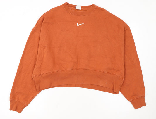 Nike Women’s Rust Orange Cropped Pullover Sweatshirt XS