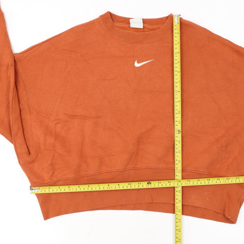 Nike Women’s Rust Orange Cropped Pullover Sweatshirt XS