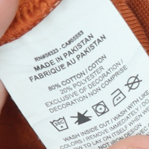 Nike Women’s Rust Orange Cropped Pullover Sweatshirt XS