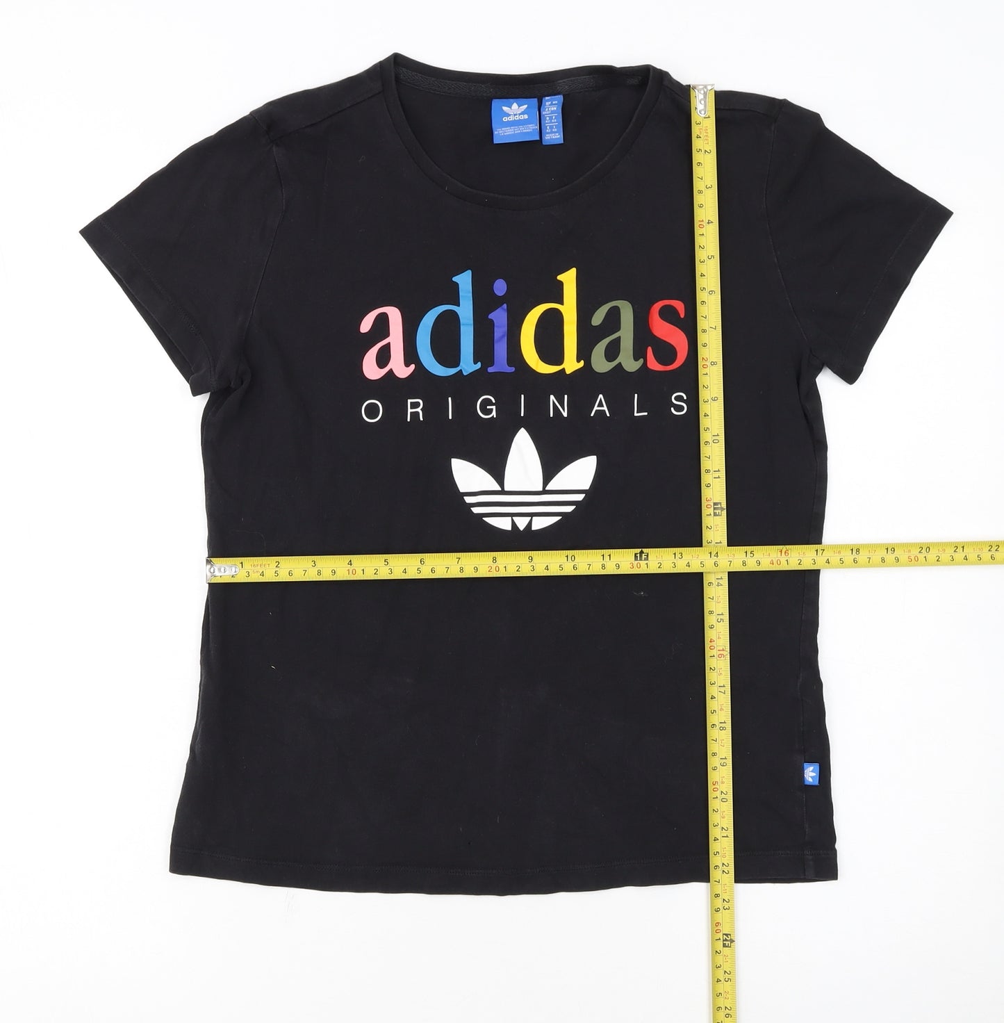 adidas Originals Women's Black Size 16 Crew Neck Short Sleeve T-Shirt