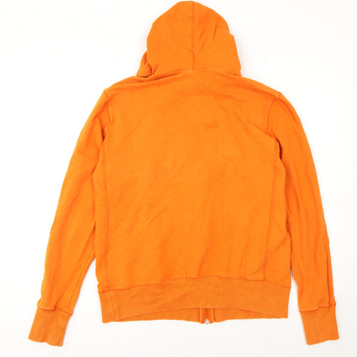 Nike Womens Orange Full Zip Hoodie XL Cotton Blend Sportswear
