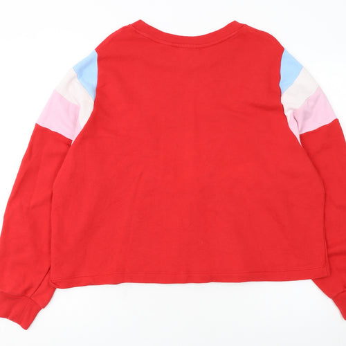 Levi's Women's Red Colourblock Pullover Sweatshirt Size L