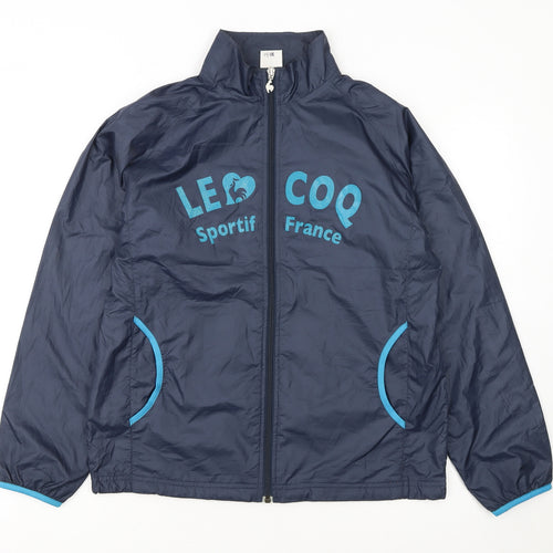 Le Coq Sportif Boys Blue Full Zip Track Jacket Size 12-13 Years
