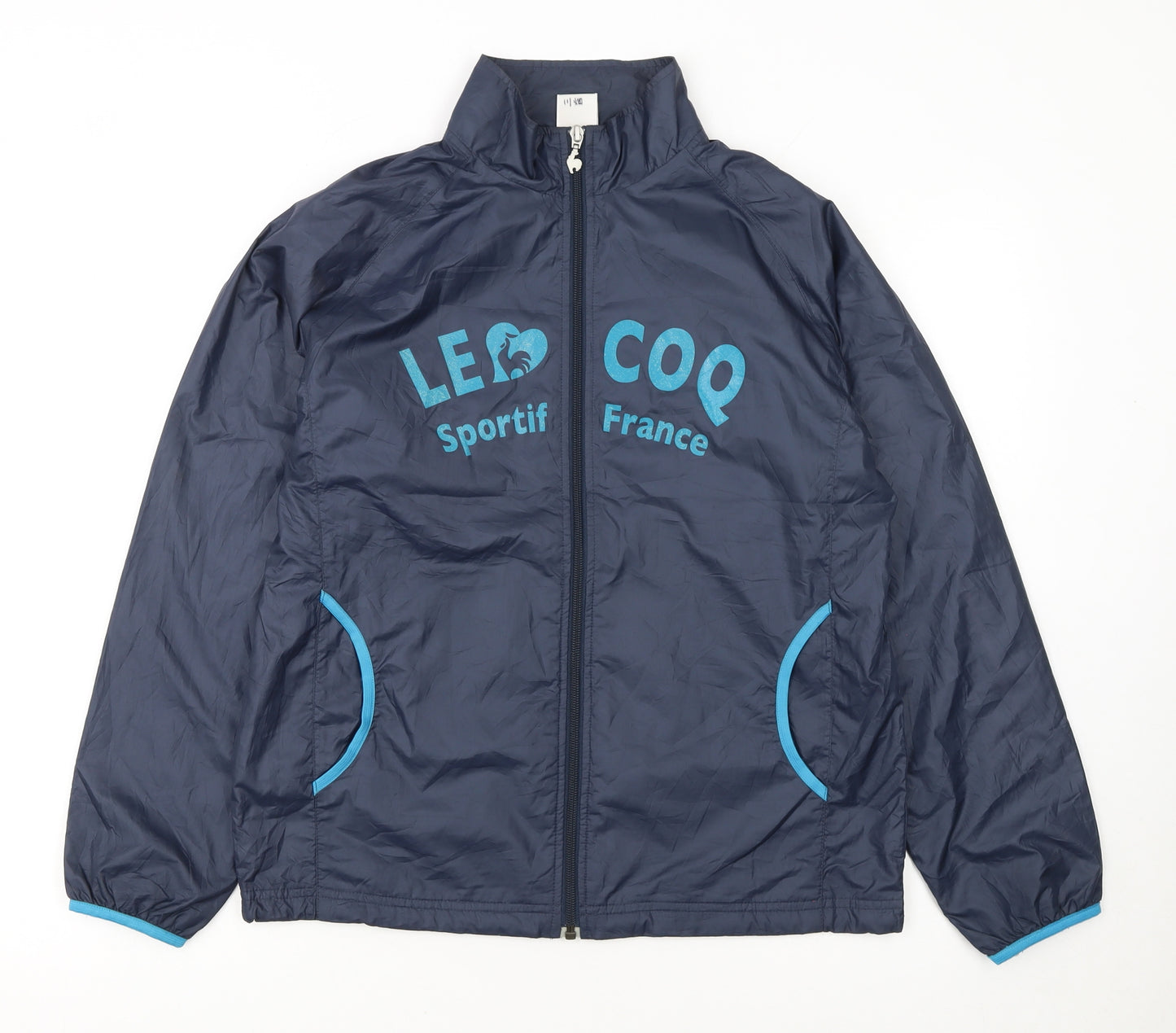 Le Coq Sportif Boys Blue Full Zip Track Jacket Size 12-13 Years