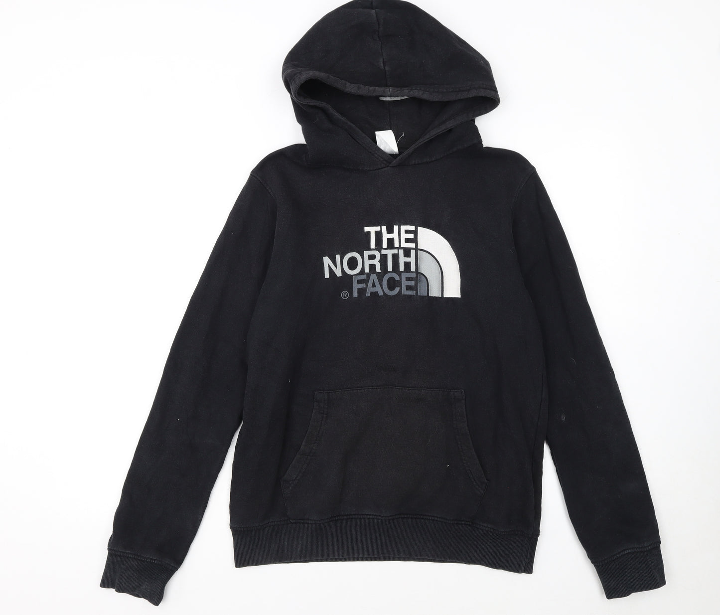 The North Face Girls Black XL Pullover Hoodie with Logo Print
