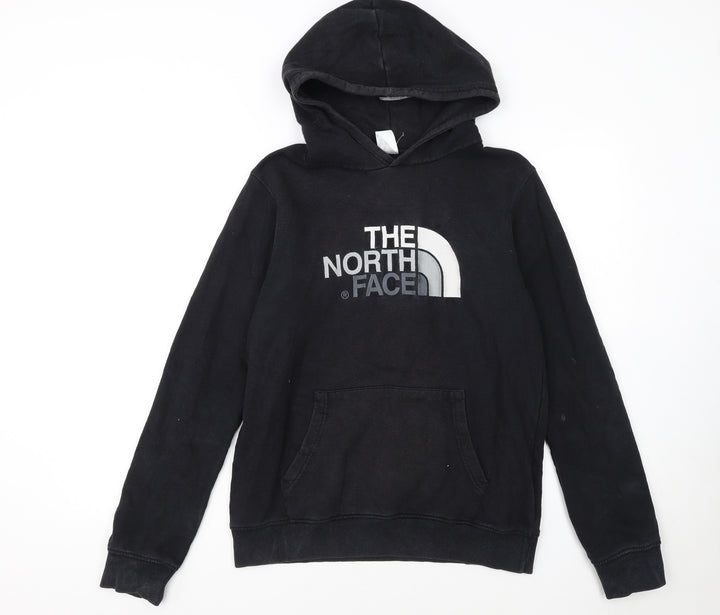 The North Face Girls Black XL Pullover Hoodie with Logo Print