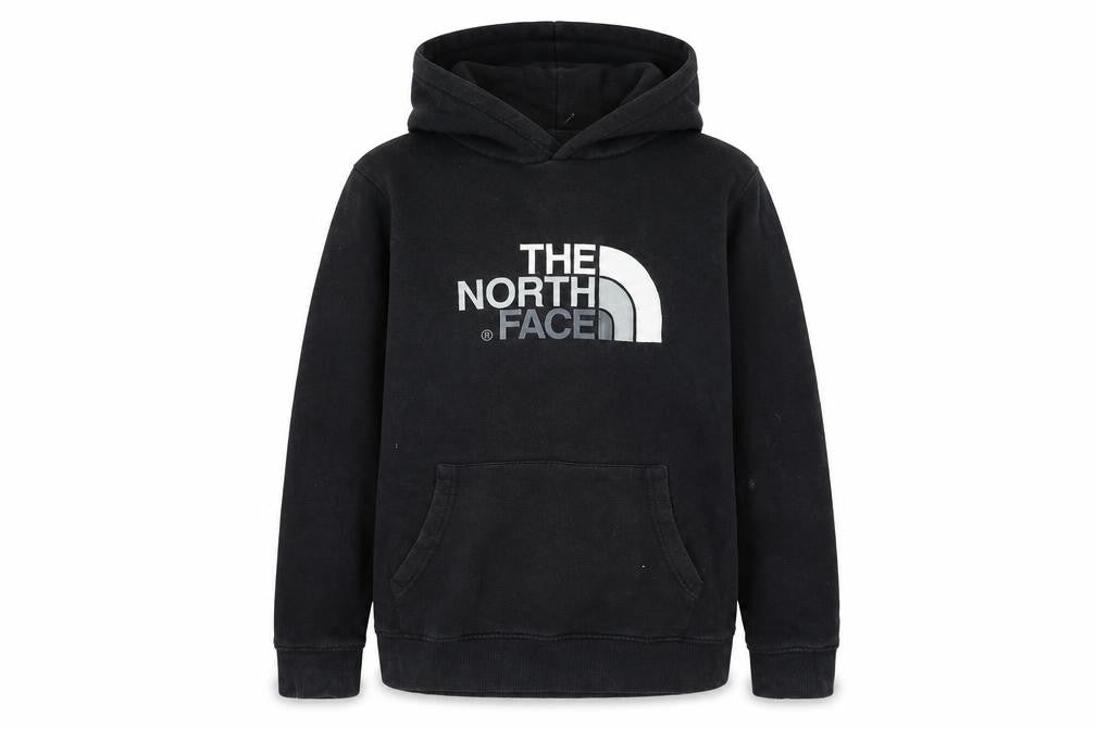 The North Face Girls Black XL Pullover Hoodie with Logo Print