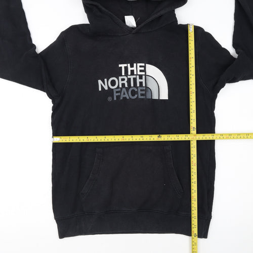 The North Face Girls Black XL Pullover Hoodie with Logo Print